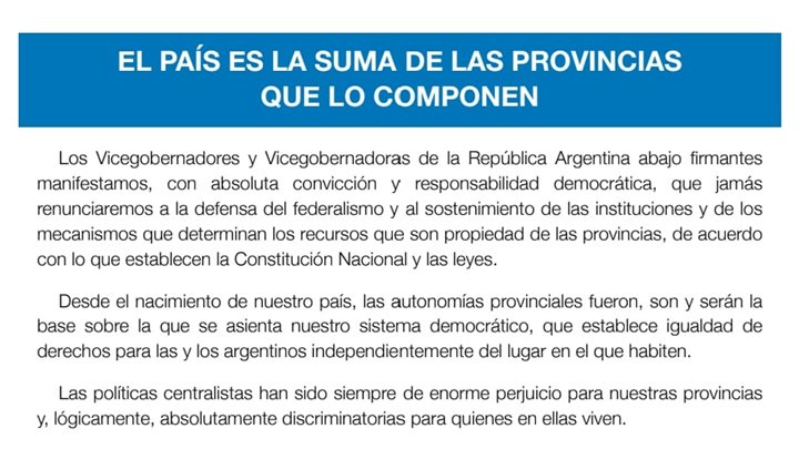 El país es la suma de las provincias que lo componen