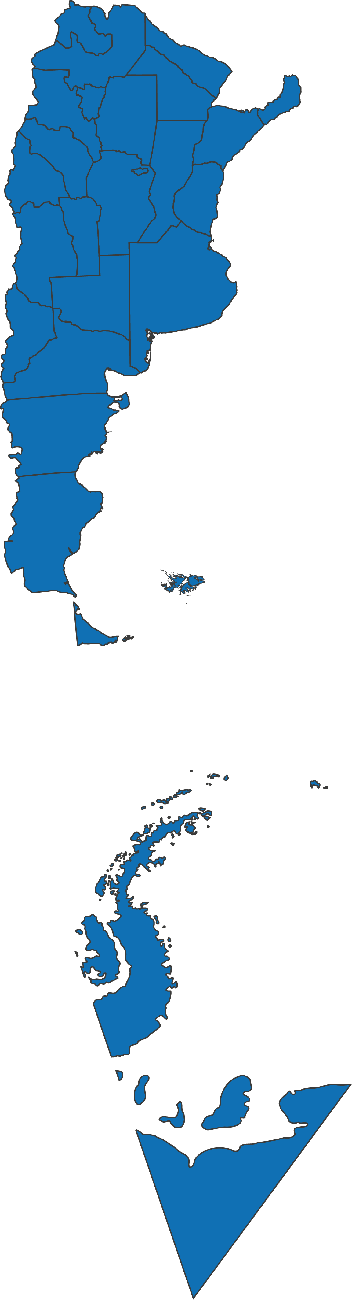 mapa Bicontinental